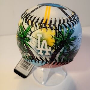 LA Themed Decorative Baseball with Palm Trees